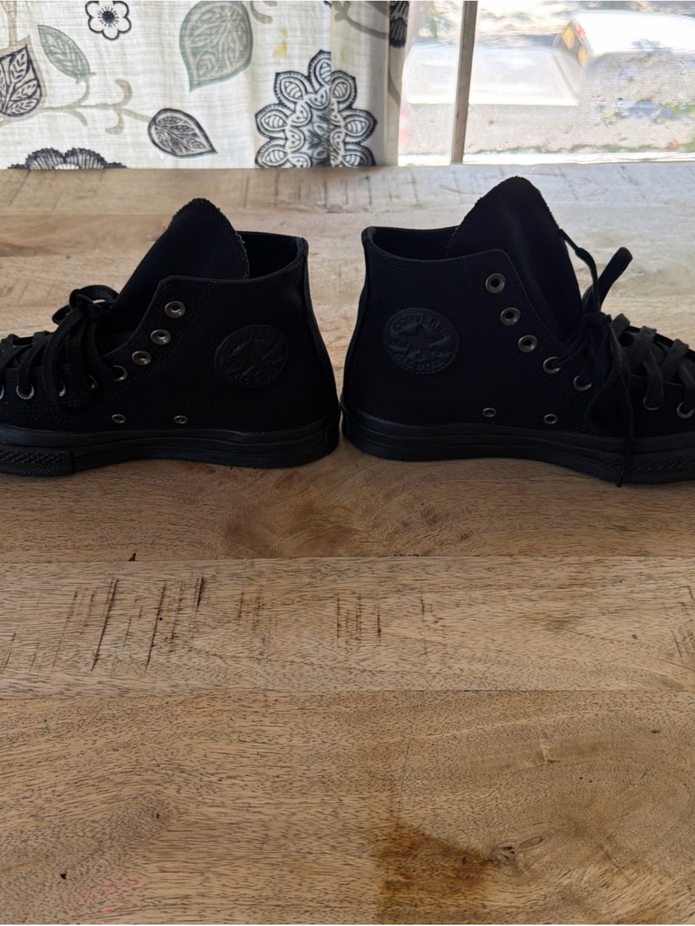 Converse unisex Black High-Top Canvas Sneakers men 8 women’s 10 - Picture 3 of 8